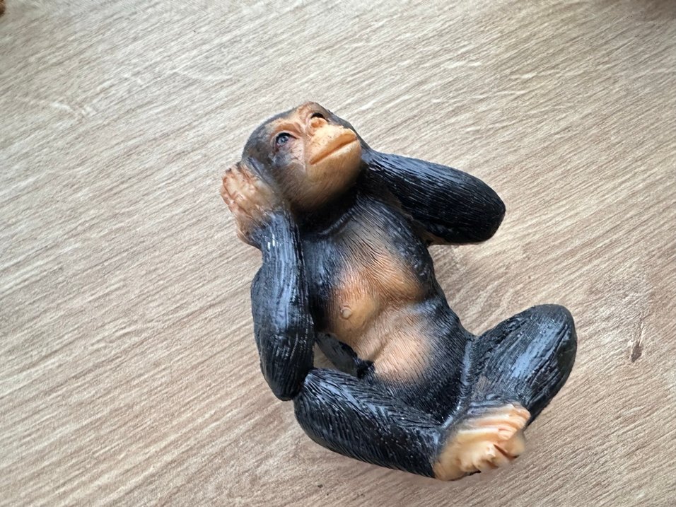 Kahverengi Üç Maymun Biblo Seti - Görsel 4