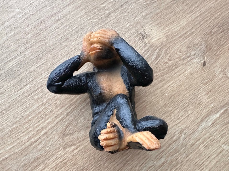 Kahverengi Üç Maymun Biblo Seti - Görsel 3