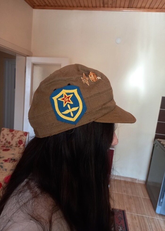 Orjinal sovyet Rusya dönemi şapka  - Görsel 3