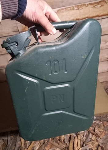 Antika 1984 metal askeri benzin bidonu  - Görsel 3