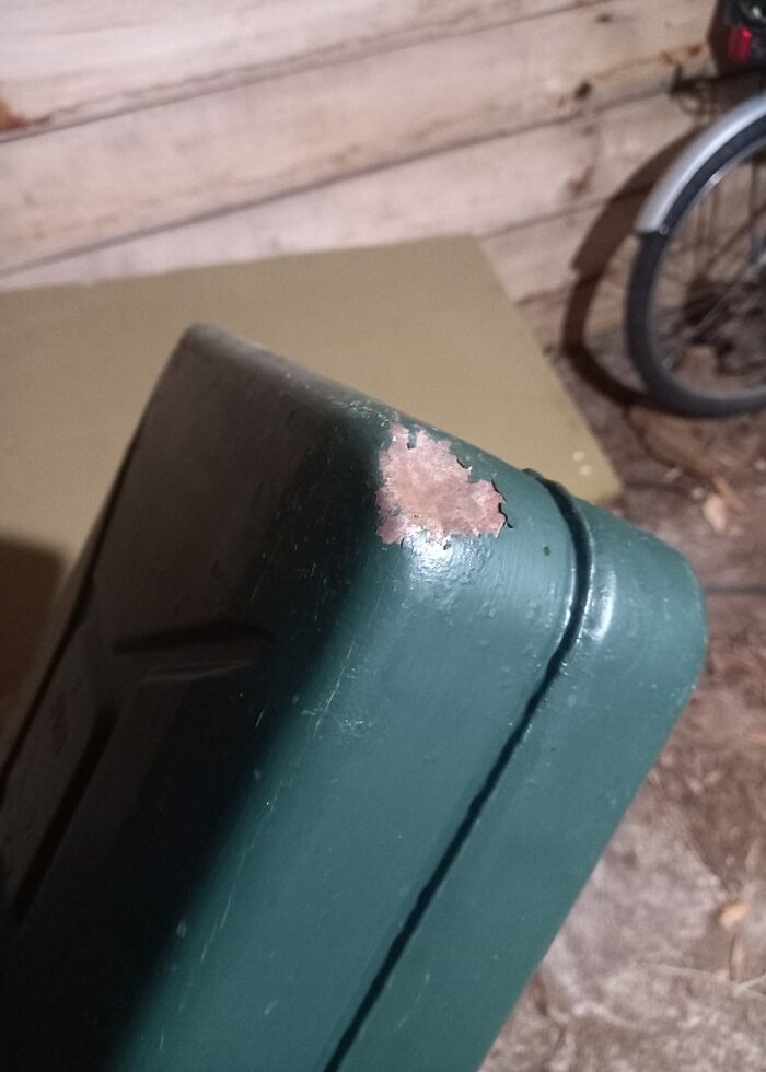 Antika 1984 metal askeri benzin bidonu  - Görsel 2