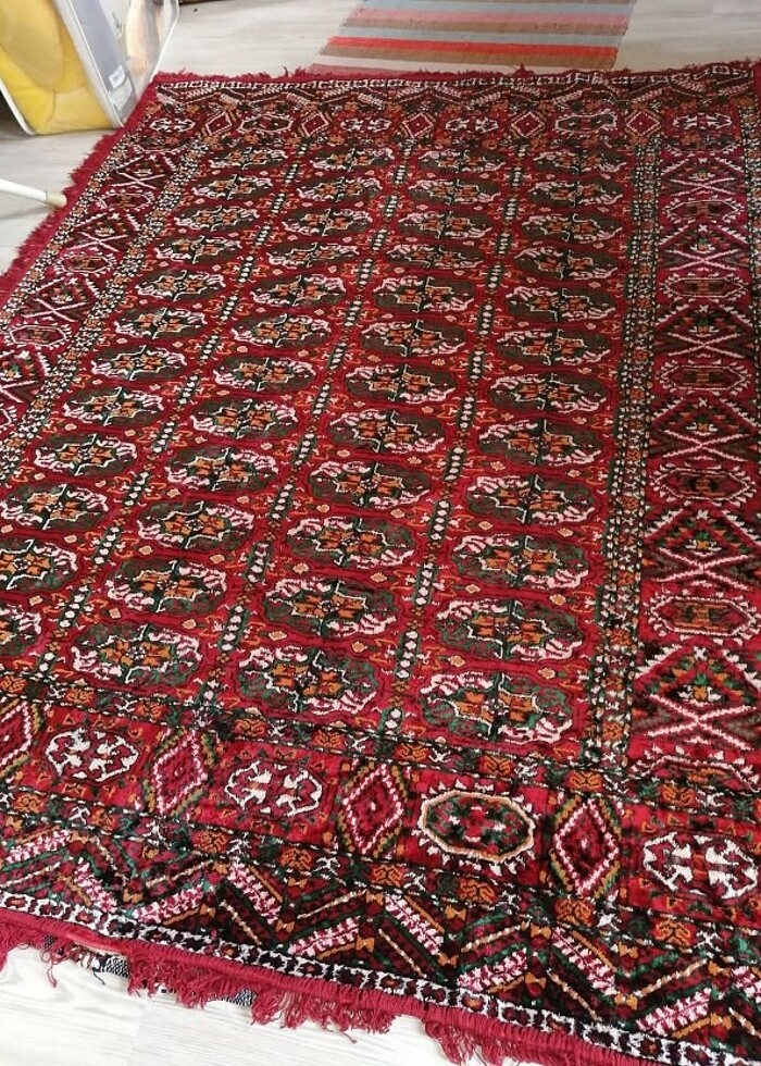 Kilim desenli harika sıfır gibi duvar halısı - Görsel 5
