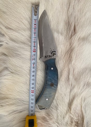 Gri-Turkuaz Saplı Keskin Bıçak