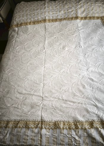krem gold yatak Örtüsü pike - Görsel 6