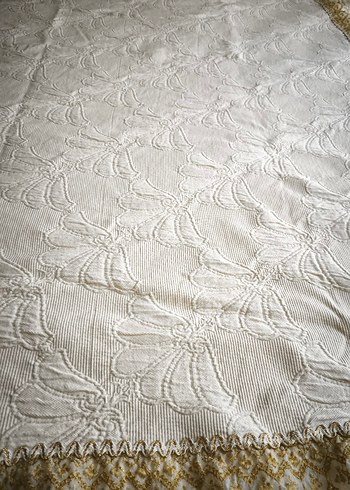 krem gold yatak Örtüsü pike - Görsel 5