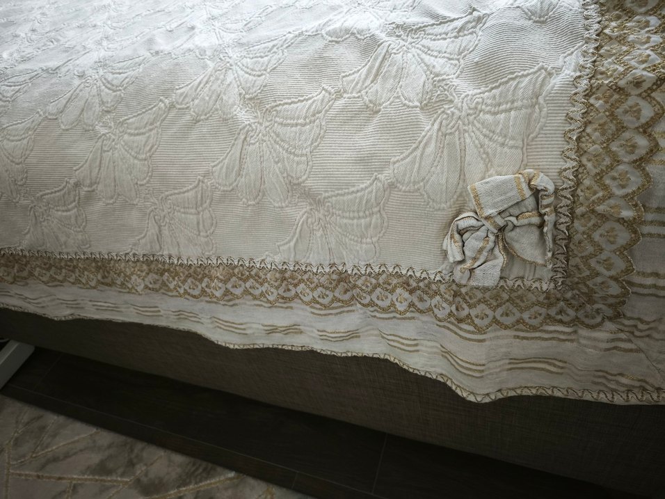 krem gold yatak Örtüsü pike - Görsel 4