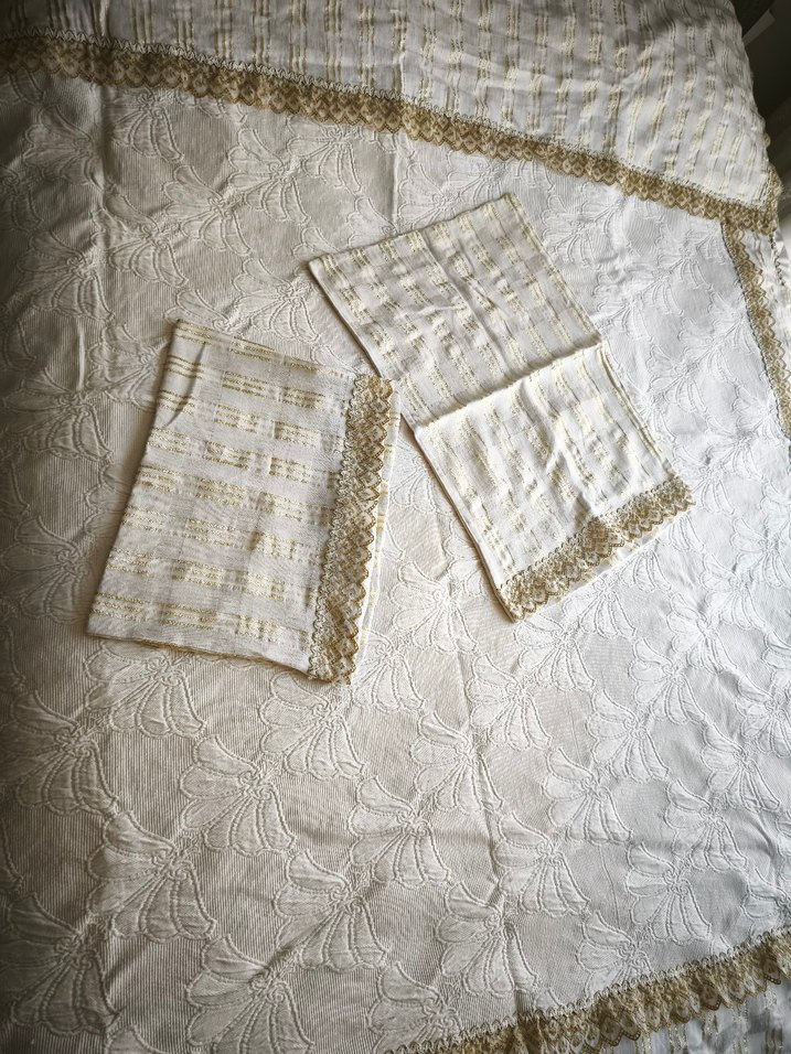 krem gold yatak Örtüsü pike - Görsel 2