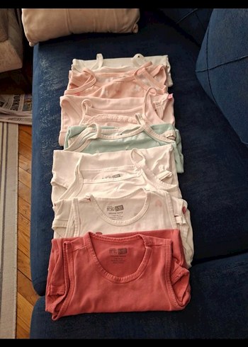 2 Yaş Beden çeşitli Renk Bebek Kız Pastel Renkli Kısa Kollu Body