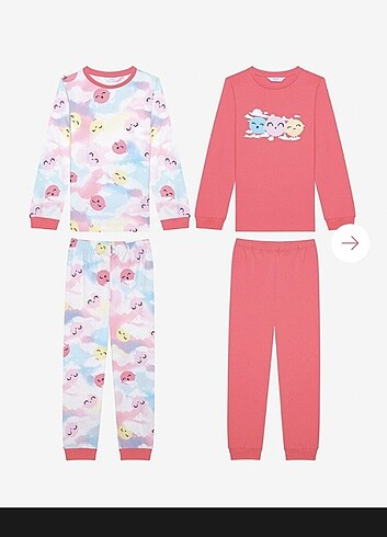 5 Yaş Beden pembe Renk Çocuk pijama takımı 