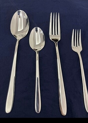 Beden gri Renk Jumbo çatal kaşık takımı