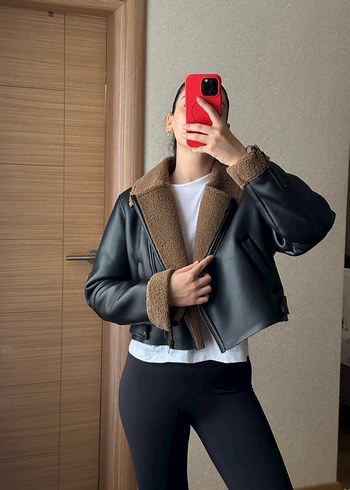 Zara İçi Kürklü Deri Ceket - Görsel 4