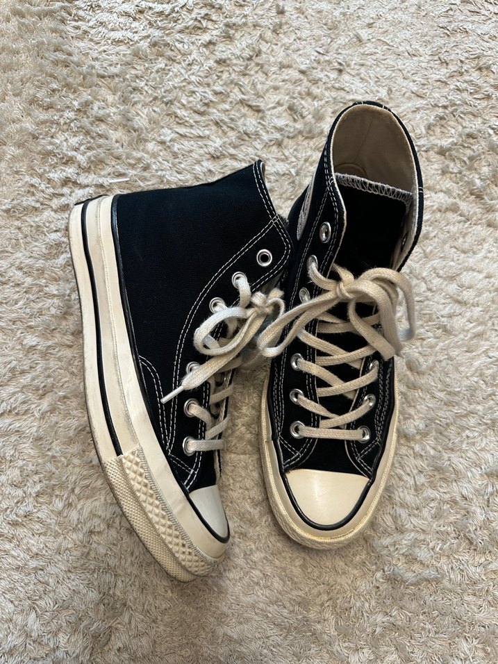 Converse Kadın Siyah Bağcıklı Spor Ayakkabı - Görsel 2