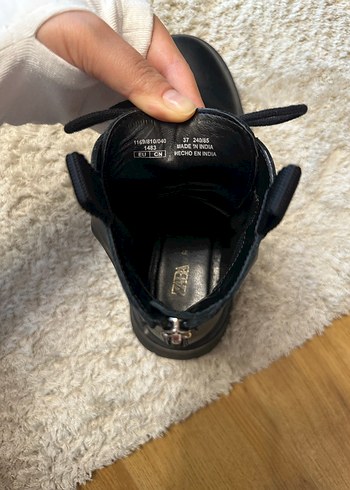 Zara Siyah Deri Bot - Görsel 4