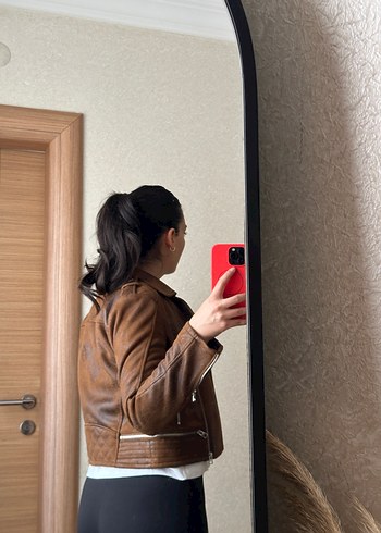 Zara Kahverengi Nubuk Kadın Ceket - Görsel 3