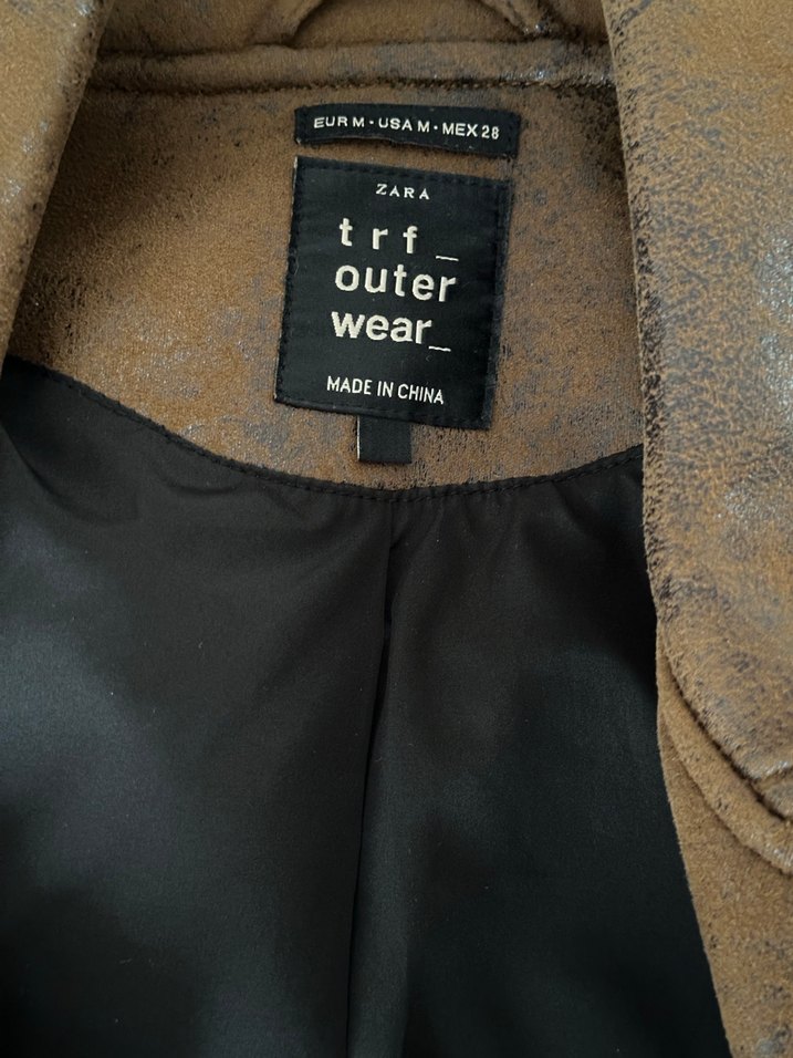 Zara Kahverengi Nubuk Kadın Ceket - Görsel 2