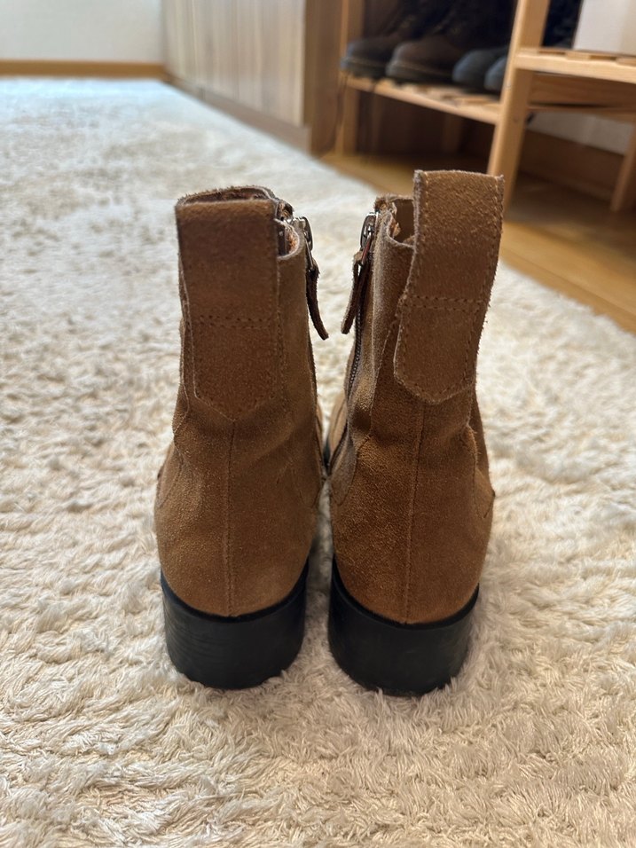 Zara Kahverengi Süet Kadın Bot - Görsel 3