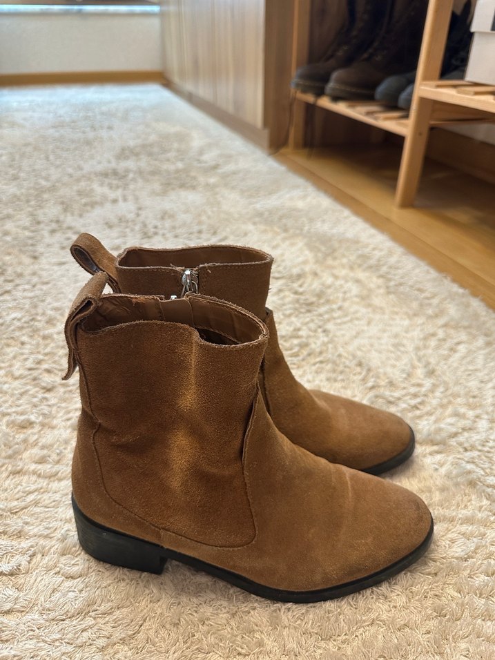 Zara Kahverengi Süet Kadın Bot - Görsel 2