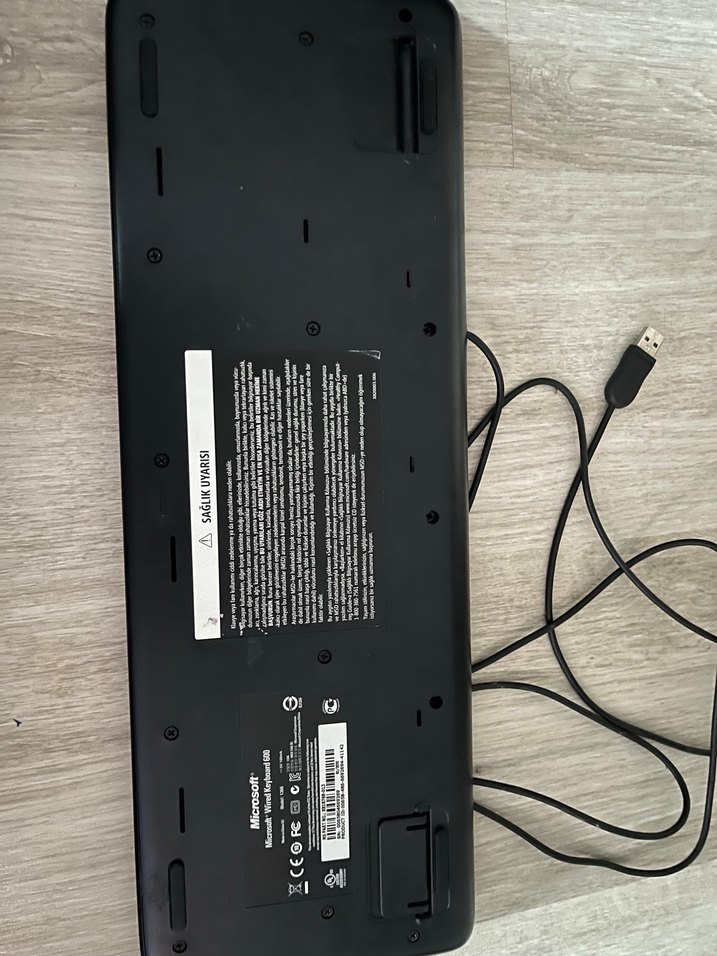 Microsoft orijinal kablolu siyah klavye - Görsel 2