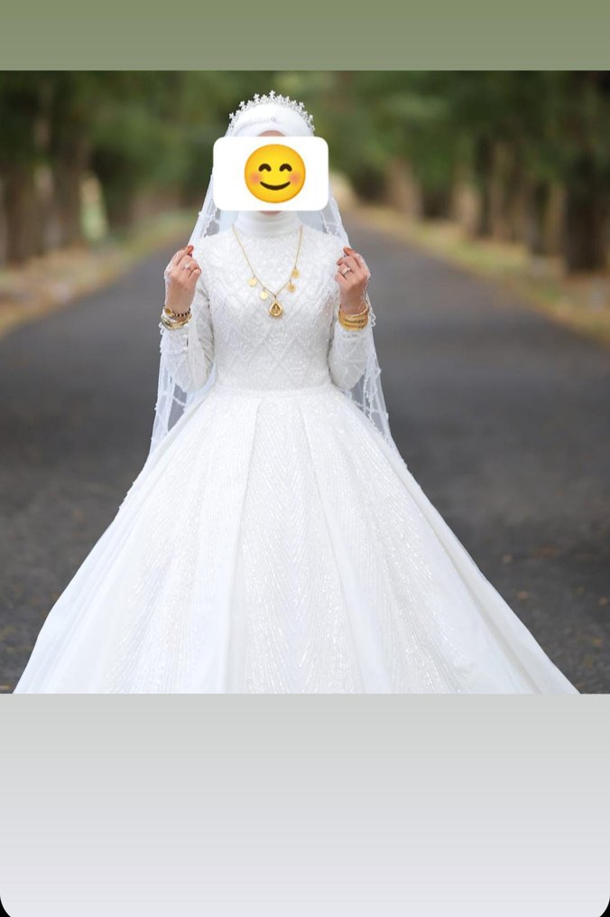 Prenses Model Uzun Kollu Beyaz Gelinlik - Görsel 4