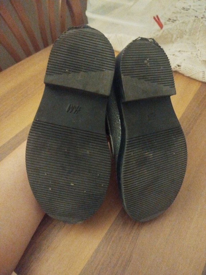 Parlak Gri Kız Çocuk Loafer Ayakkabı h&m 27 numara - Görsel 4