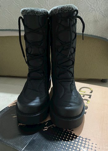 Siyah Platform Topuklu Kadın Botları - Görsel 2