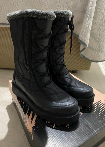 Siyah Platform Topuklu Kadın Botları - Görsel 3