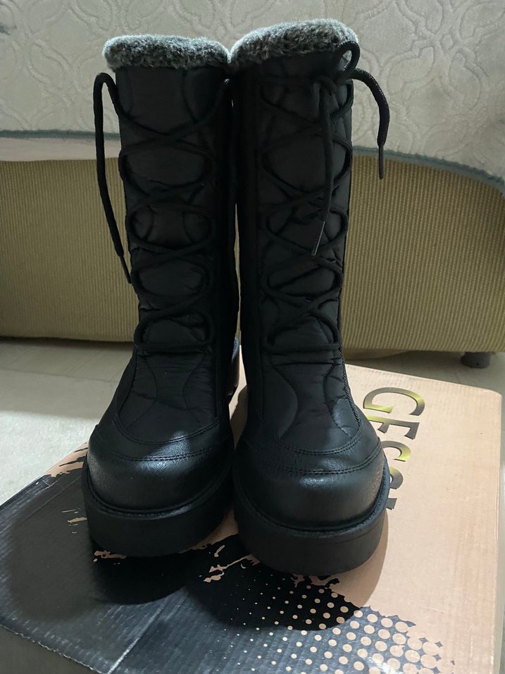 Siyah Platform Topuklu Kadın Botları - Görsel 2