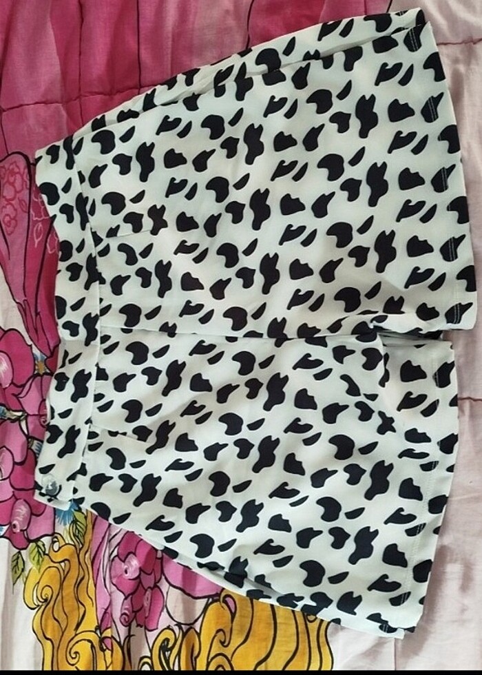 inek desenli şort etek - Görsel 2