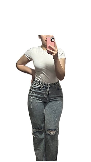 Yırtmaç detaylı pantalon