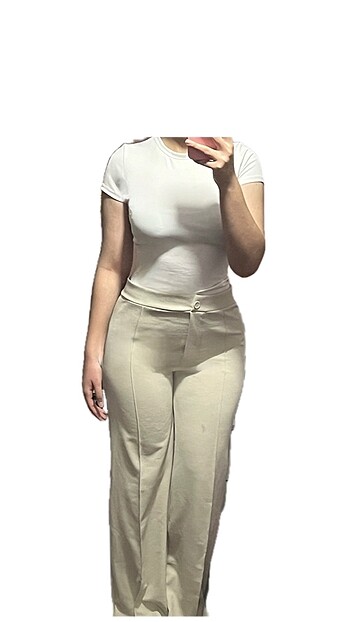 Diğer Krem kumaş pantalon