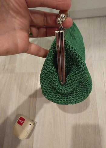  Beden yeşil Renk Vintage Yeşil Örgü el emeği Çanta