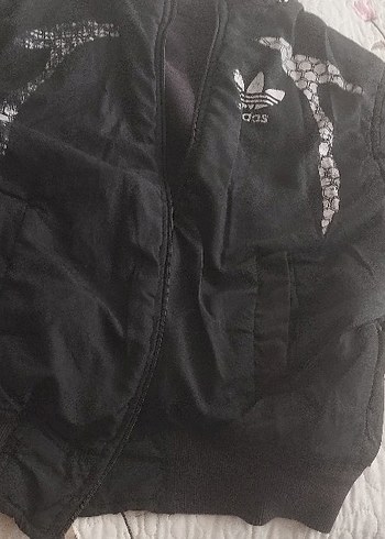Adidas Kadın Siyah Fermuarlı Bomber Ceket