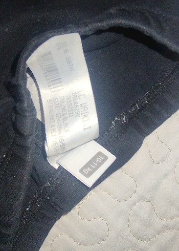 Kız Siyah Baskılı Tayt Velcro Detaylı - Görsel 2