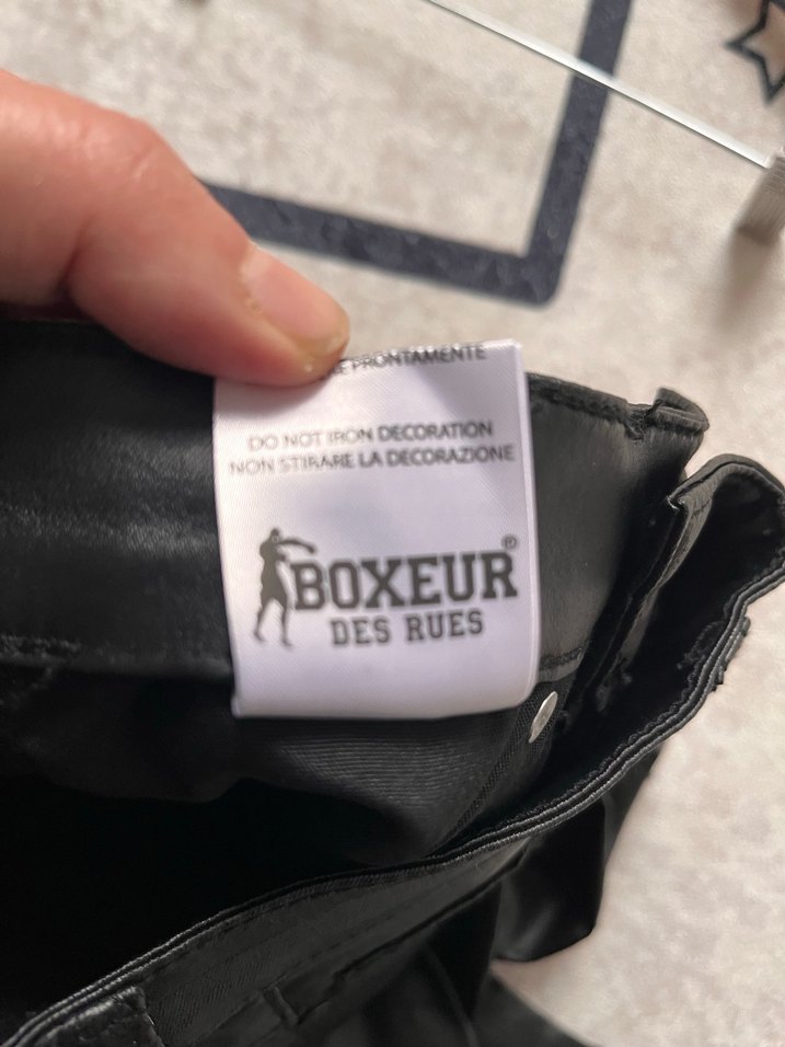 Siyah Deri Biker Pantolon - Görsel 4