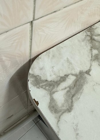 Gri Desenli Beyaz Modern Masa takımı - Görsel 2