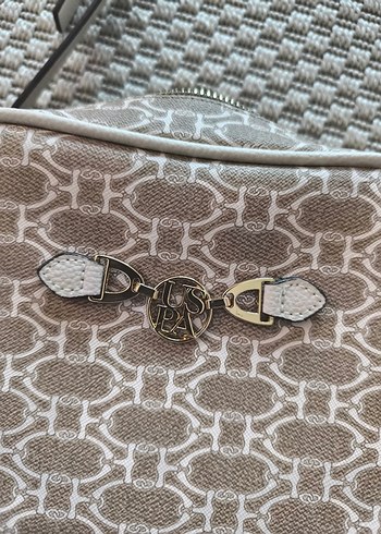 U.S Polo Assn. Bej Desenli Kadın Çapraz Çanta