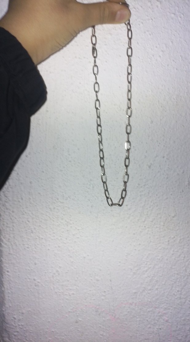 Gri Minimalist Erkek Zincir Kolye - Görsel 4