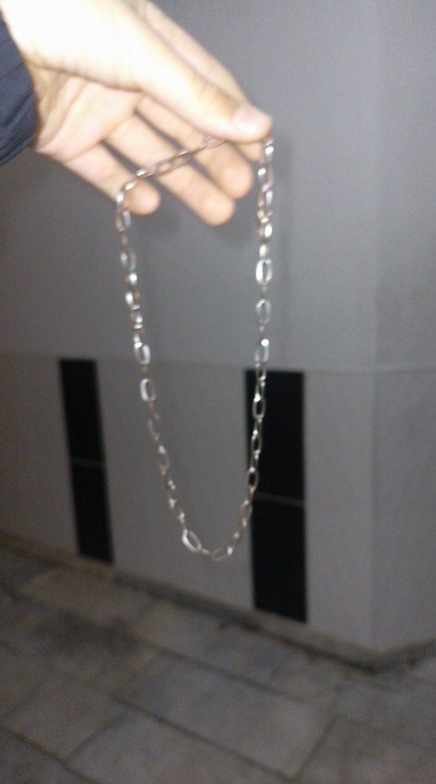 Gri Minimalist Erkek Zincir Kolye - Görsel 2