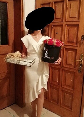 Beyaz nikah nişan söz elbisesi
