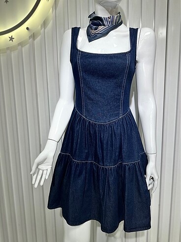 Denim kot elbise