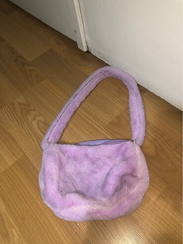 peluş mor çanta