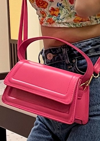 Pembe Buckled Kadın Çanta - Görsel 2