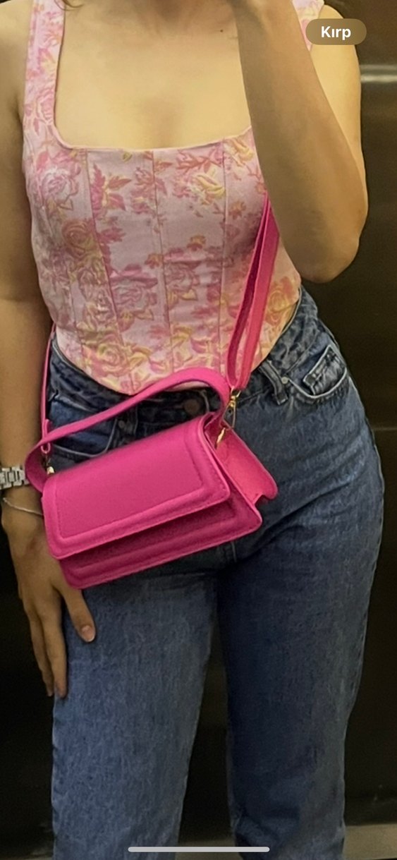 Pembe Buckled Kadın Çanta - Görsel 3