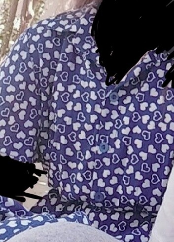 Diğer Mavi kalp desenli yazlık elbise