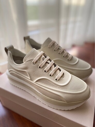 Gerçek Deri Kadın Casual Spor Ayakkabı Sneaker