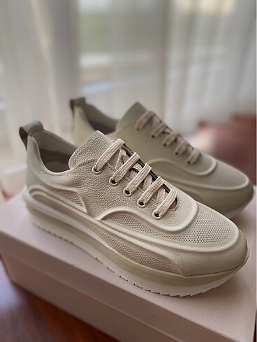 Diğer Kadın Casual Deri Sneaker Spor Ayakkabı