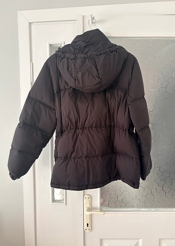 Siyah Fermuarlı Kadın Kışlık Kuş Tüyü Mont - Görsel 3