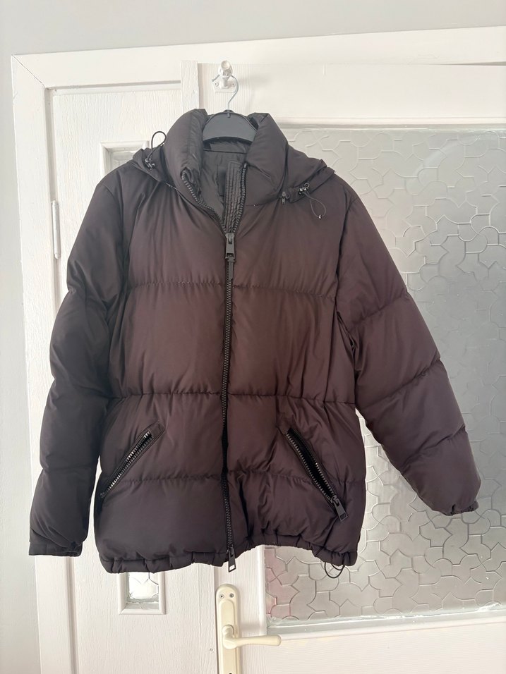 Siyah Fermuarlı Kadın Kışlık Kuş Tüyü Mont - Görsel 2