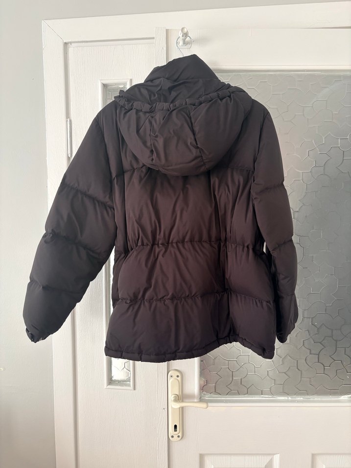 Siyah Fermuarlı Kadın Kışlık Kuş Tüyü Mont - Görsel 3