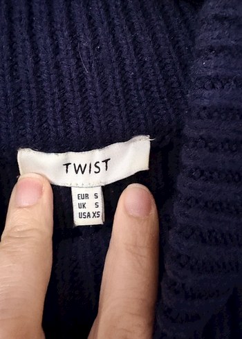 Kadın Lacivert Boğazlı Triko Kazak - Görsel 2